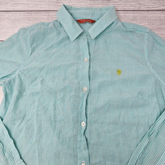 Relax‎ Tommy Bahama Women's Long Sleeve Button Up Turquoise Size Small - Picture 1 of 6